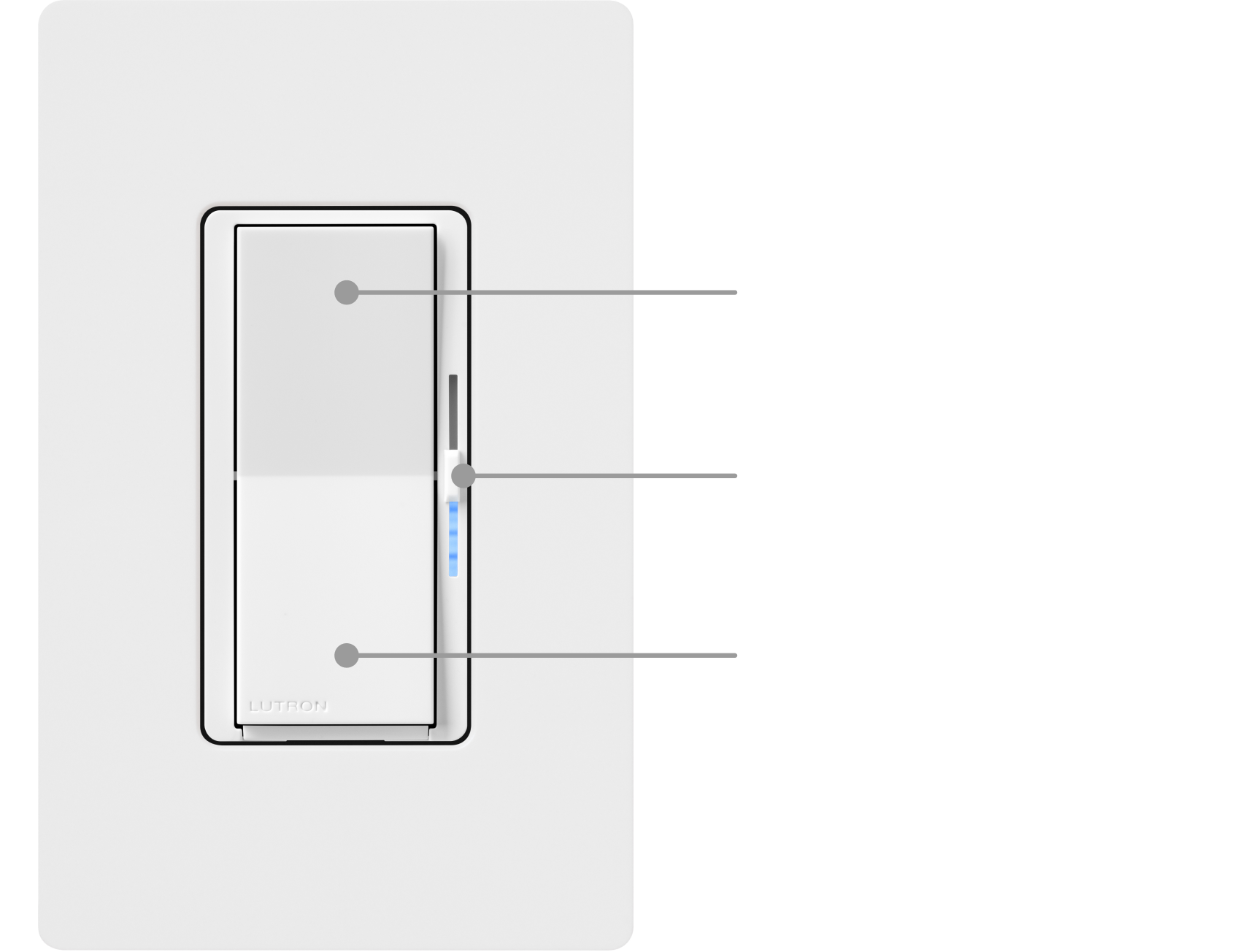 Lutron Caseta Dimmer Switch Matte Finish