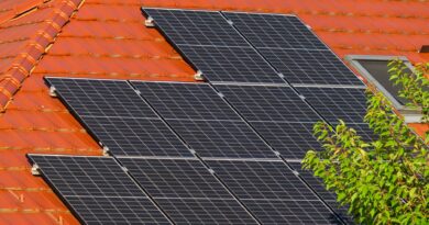Plug-in solar panels on a sunny balcony